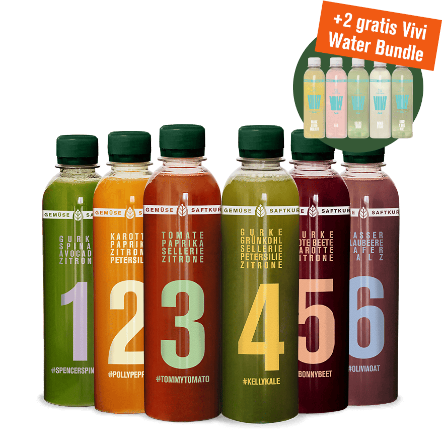 Gemüse Säfte und Infused Water Bundle