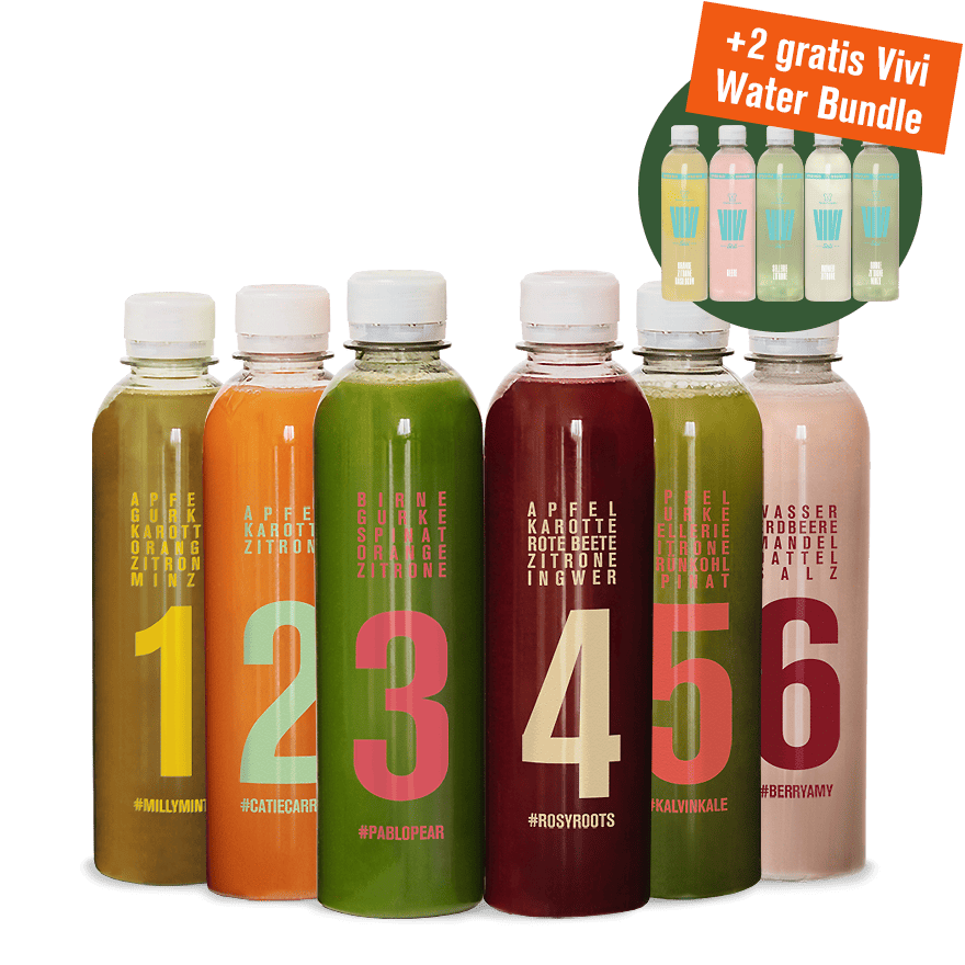 Frucht und Gemüse Säfte und Infused Water Bundle
