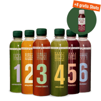 Gemüse Säfte und Beeren Shot
