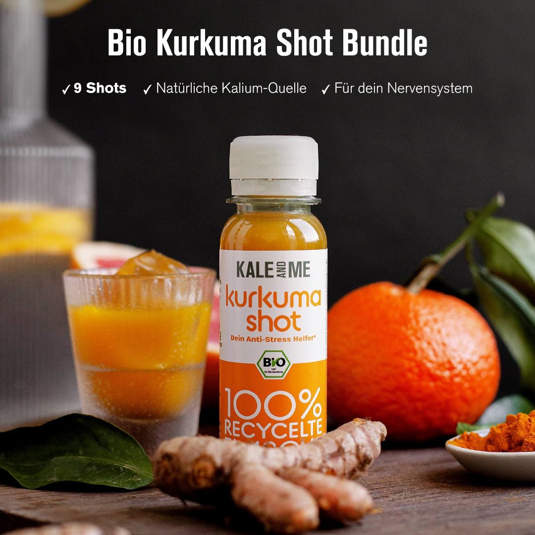 Kurkuma Shot mit Rohstoffen